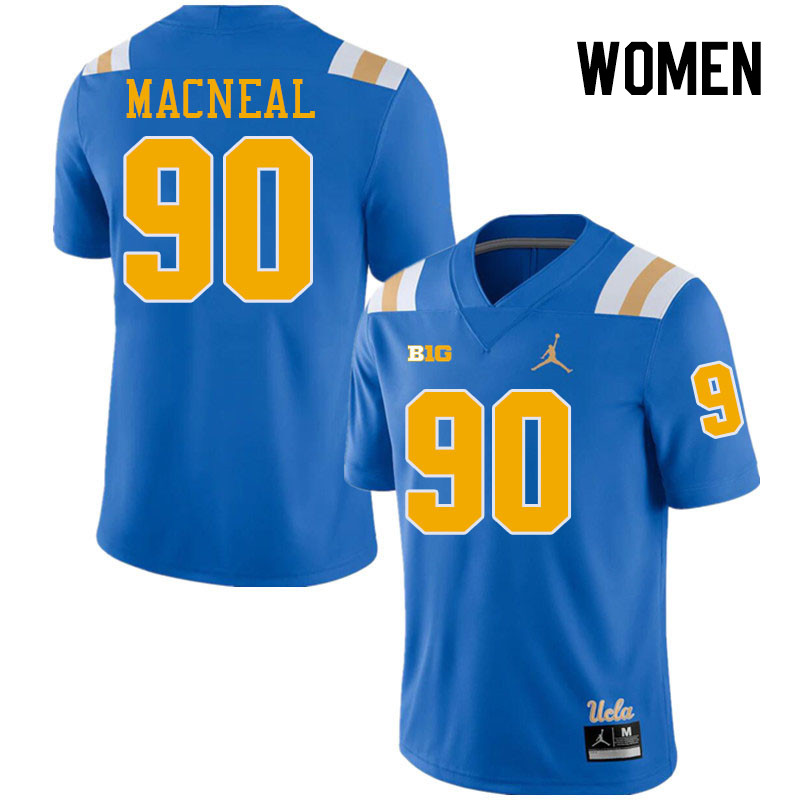 Women #90 Marcus MacNeal Big 10 Conference College Football Jerseys Stitched-Royal